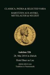 Cover Auktion 326- Hess Divo AG Zürich